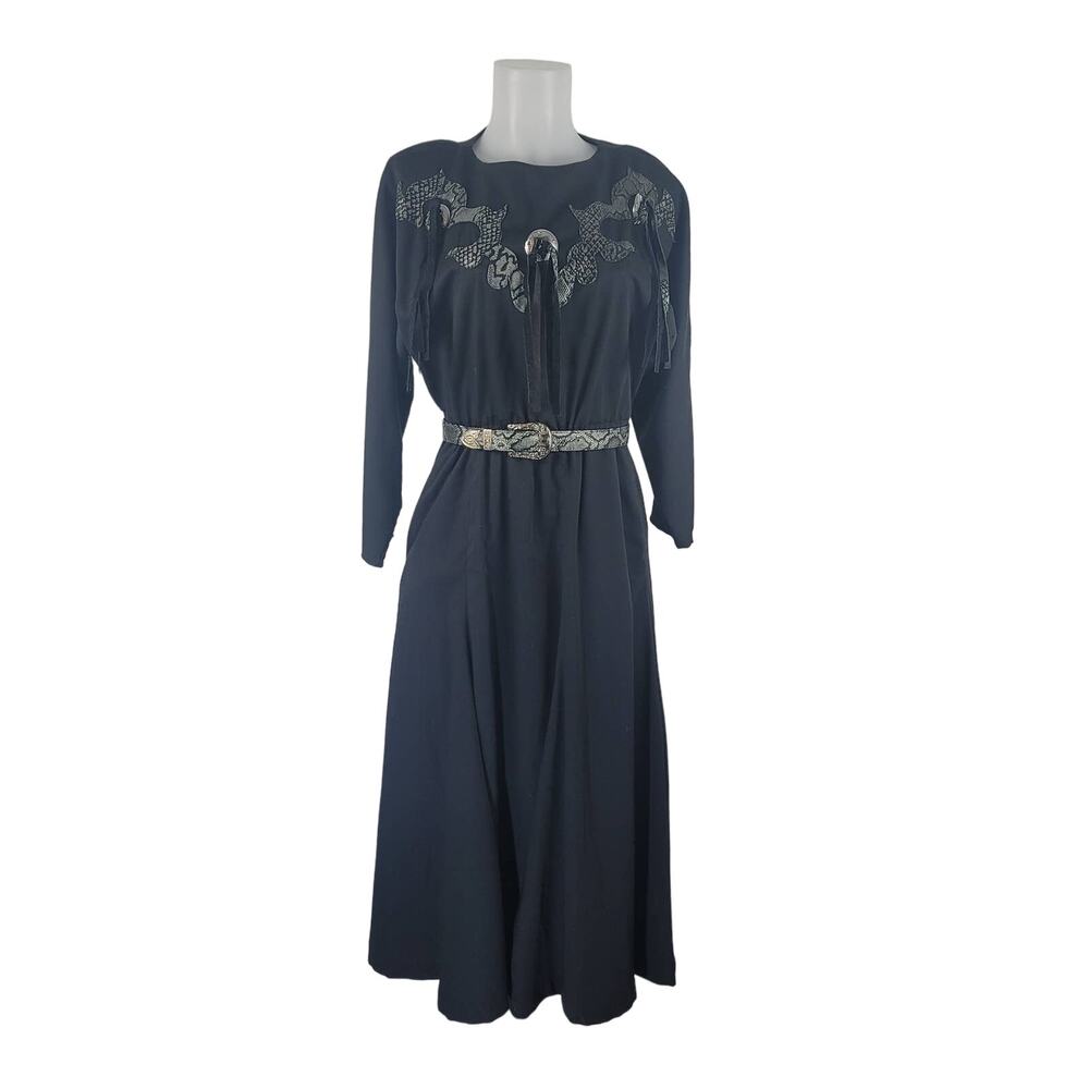 PanHandle Slim Vintage Snake Trim Maxi Women Dress 10 NWT